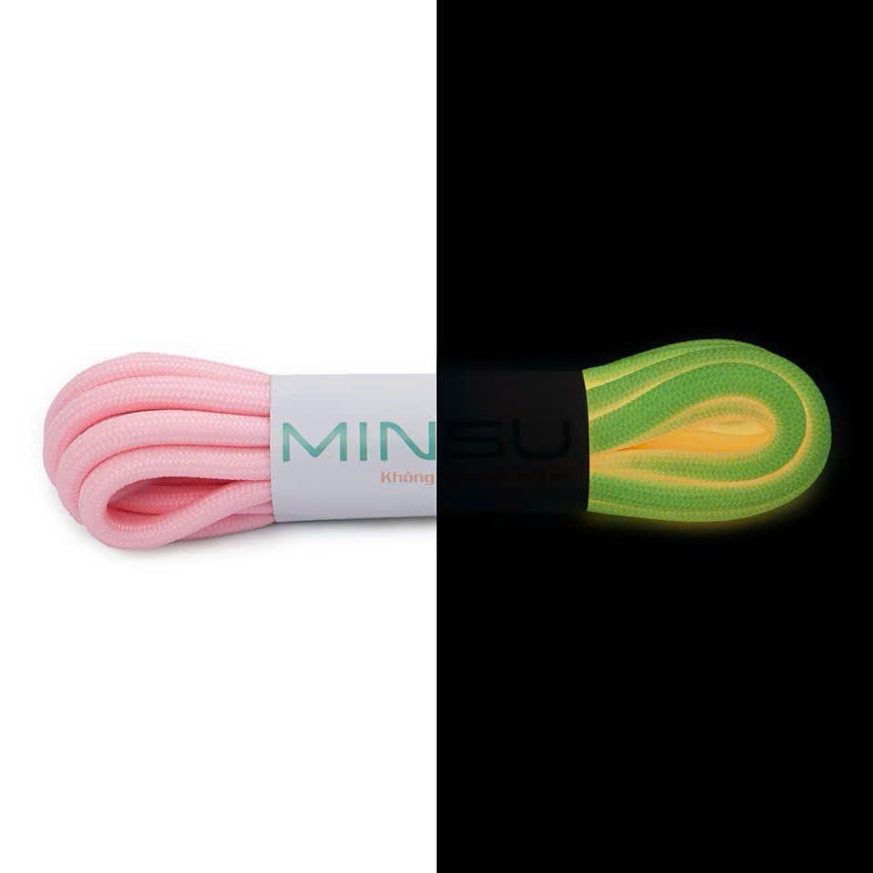 Dây Giày Tròn Phát Sáng Dạ Quang Cao Cấp MINSU Chính Hãng M1702 1m2 Cho Giày Thể Thao Sneaker Nam Nữ - Ảnh 3