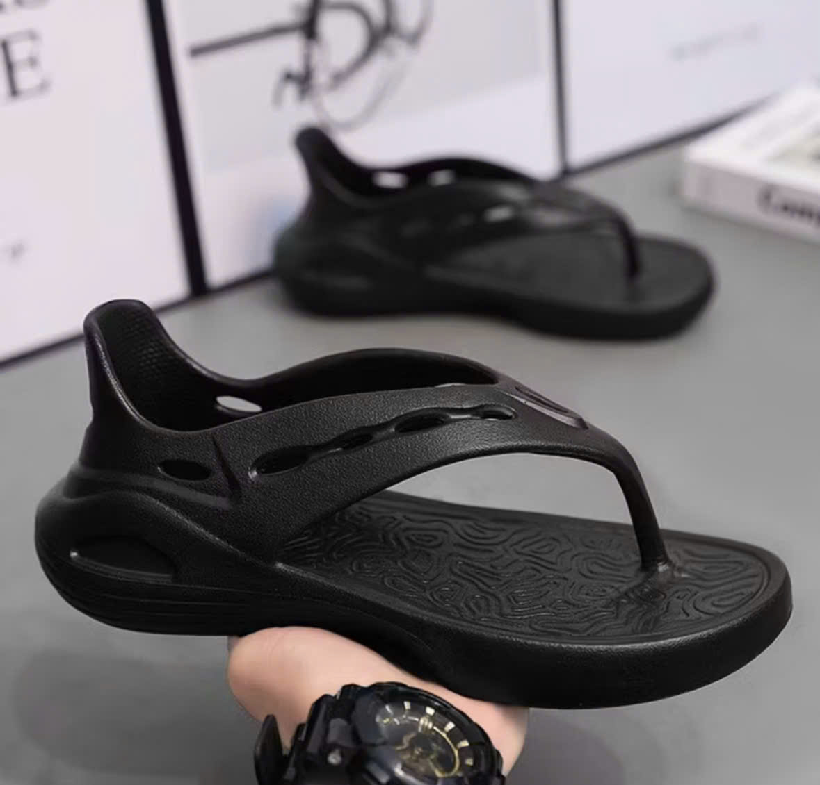 Dép Xỏ Ngón Unisex Chạy Bộ Có Ngót Cao Cấp, Dép Kẹp Nam Nữ Vượt Địa Hình Size 36-45 - Ảnh 2