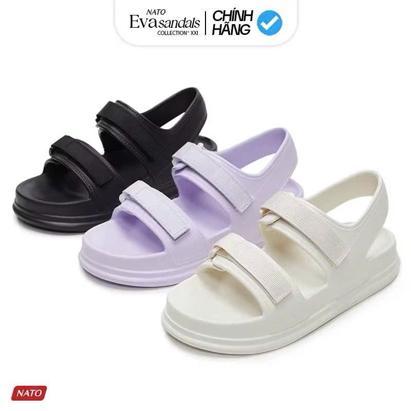 Giày Sandal Quai Nylon Nato Neon Đúc Nguyên Khối Eva Cao Cấp Đẹp Có Quai Sau Nam Nữ Chống Trượt