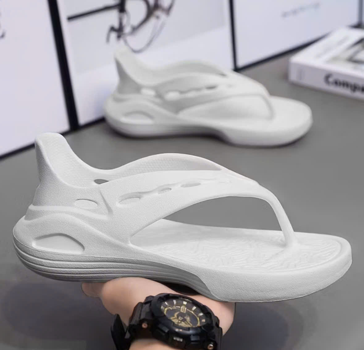 Dép Xỏ Ngón Unisex Chạy Bộ Có Ngót Cao Cấp, Dép Kẹp Nam Nữ Vượt Địa Hình Size 36-45 - Ảnh 3