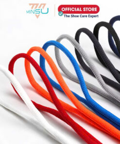 Dây Giày Thể Thao Sneaker Tròn MINSU M0201 120cm với 10 Màu Nổi Bật Cho Bạn Chọn Shoelaces Phụ Kiện Giày, Trắng, Đen