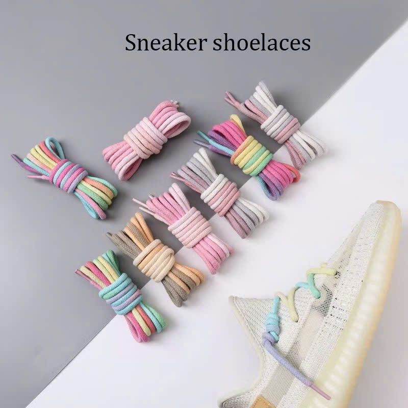 Dây Giày Thể Thao Chất Liệu cotton Màu gradient 4mm