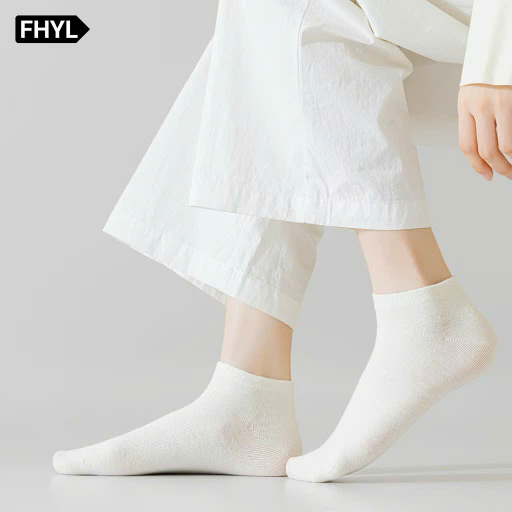【Hà Nội】 FHYL Vớ cotton dopamine Miệng Nông Mềm Mại Thoáng Khí Màu Trơn Đơn Giản Thời Trang Hàn Quốc Cho Nữ - Ảnh 3